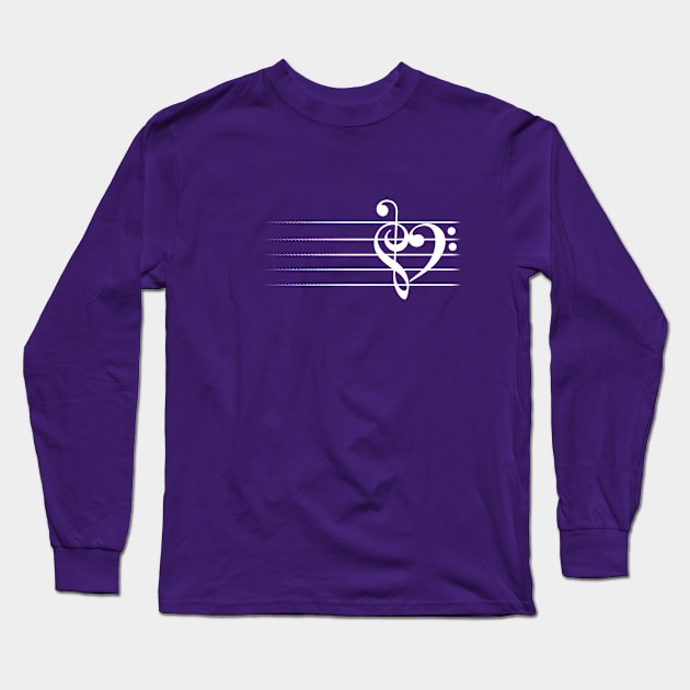 Music Heart (Dark ver.) Long Sleeve T-Shirt by FnCWorks